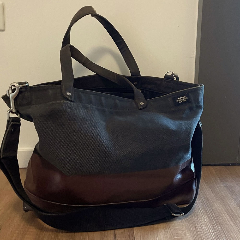 Jack Spade warren street tote bag w crossover strap
